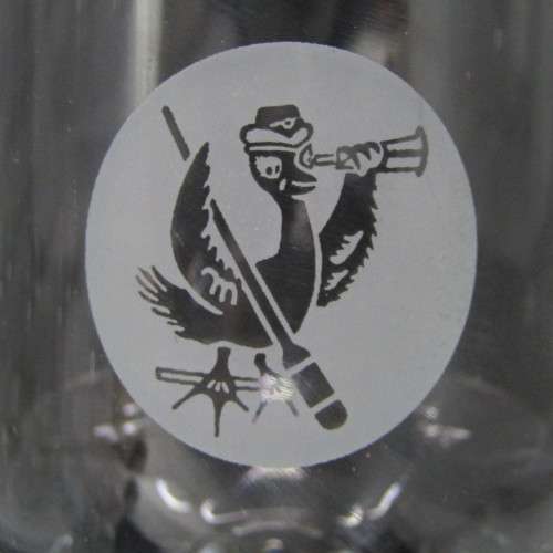 Set of 6 vintage SA Womans Auxiliary Naval Service (SWAN) sherry glasses - circa 1970`s - very rare