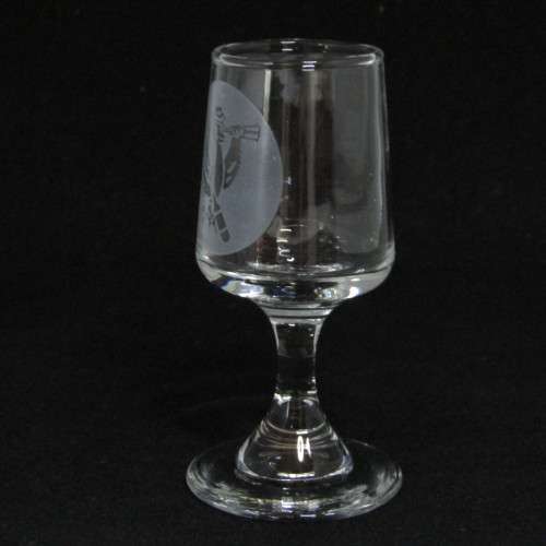 Set of 10 vintage SA Womans Auxiliary Naval Service (SWAN) small liqueur glasses - circa 1970`s