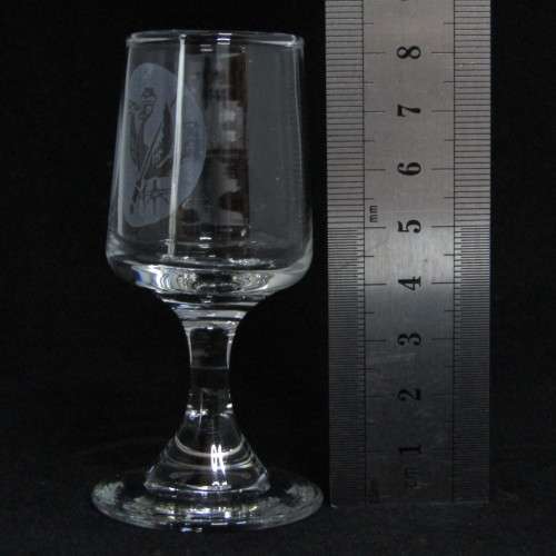 Set of 10 vintage SA Womans Auxiliary Naval Service (SWAN) small liqueur glasses - circa 1970`s