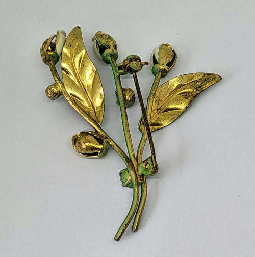 Beautiful handpainted flower brooch