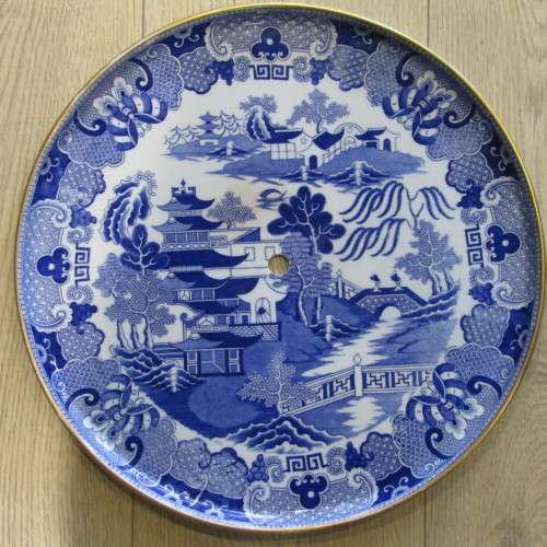 Copeland Spode table top with centre fixing hole - dated to April 1889