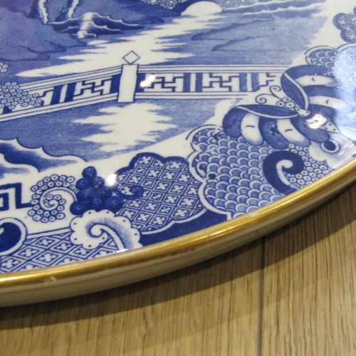 Copeland Spode table top with centre fixing hole - dated to April 1889