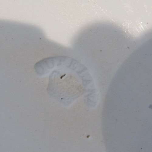 Copeland Spode table top with centre fixing hole - dated to April 1889