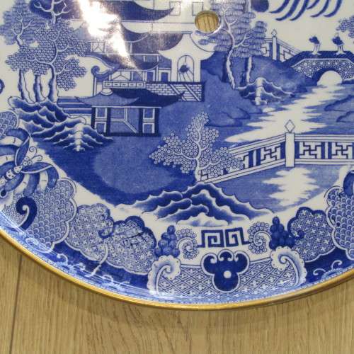 Copeland Spode table top with centre fixing hole - dated to April 1889