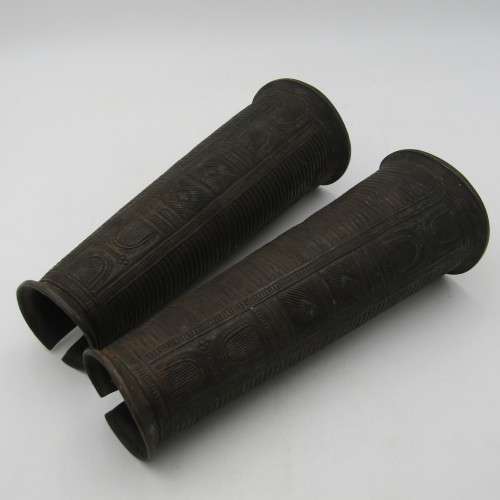 Pair of antique fore arm guards - Tribe Nigeria IGBO