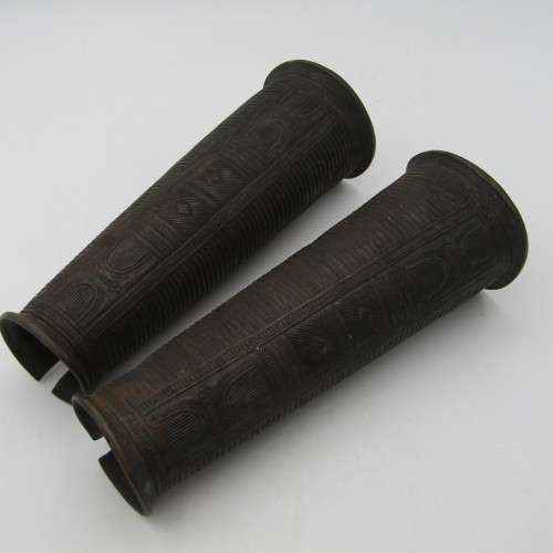 Pair of antique fore arm guards - Tribe Nigeria IGBO