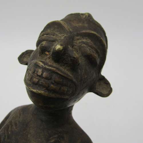 Vintage African Art Copper Mask - probably DAN tribe