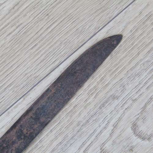 Antique Indonesian Luwuk sword with water buffalo horn handle - blade 67cm, total length 83cm