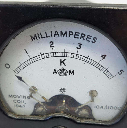 1940 WW2 period milliaperers meter K-AM - Moving coil