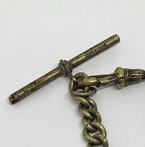 White metal vintage fob chain - 21.5cm chain