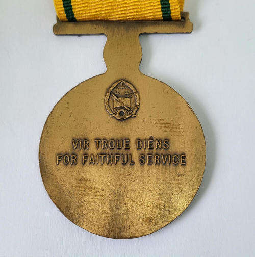 SA Prison service Bronze faithful service medal