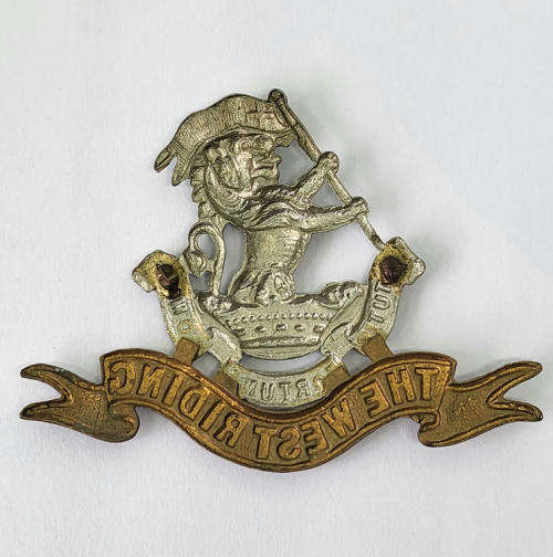 British The West Riding regiment cap badge - no pins