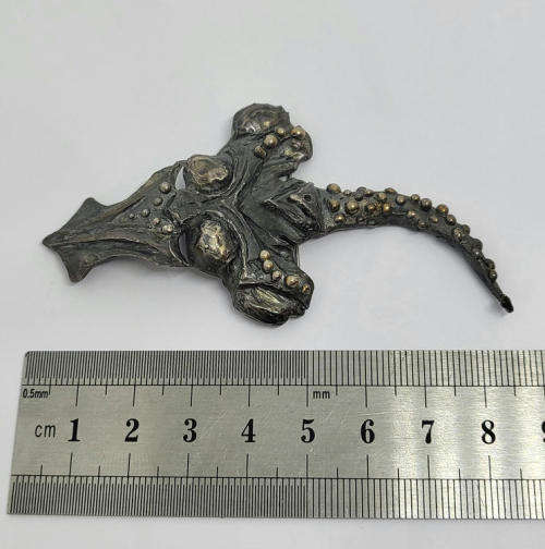 Handmade sterling silver stingray brooch - Weighs 29.3g