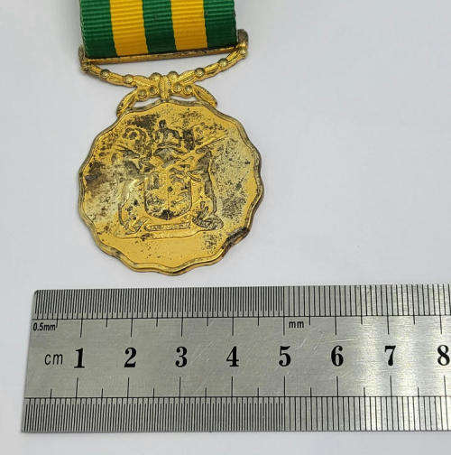 SADF 30 Years Good service full size medal - Gold plated on silver - #2771