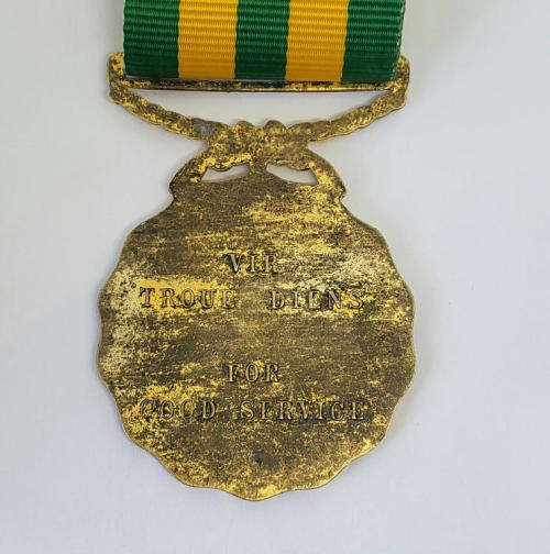 SADF 30 Years Good service full size medal - Gold plated on silver - #2771