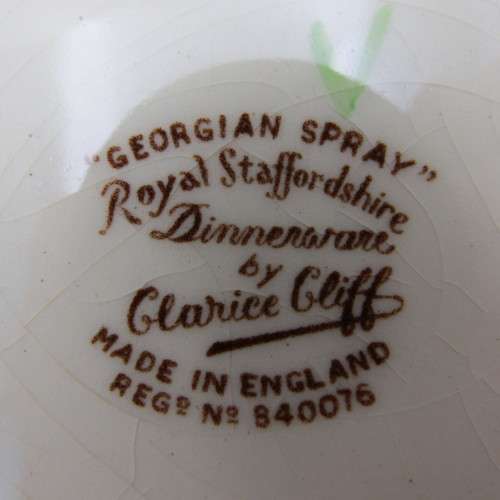 Clarice Cliff Royal Staffordshire Georgian Spray part set