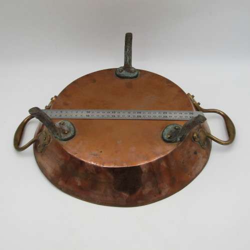 Antique Copper pie pan with original lid