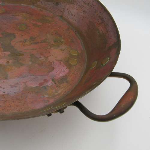 Antique Copper pie pan with original lid