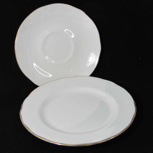 Duchess white and gold porcelain trio