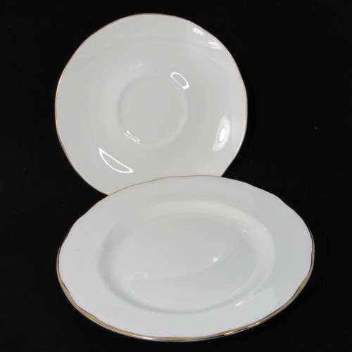 Duchess white and gold porcelain trio