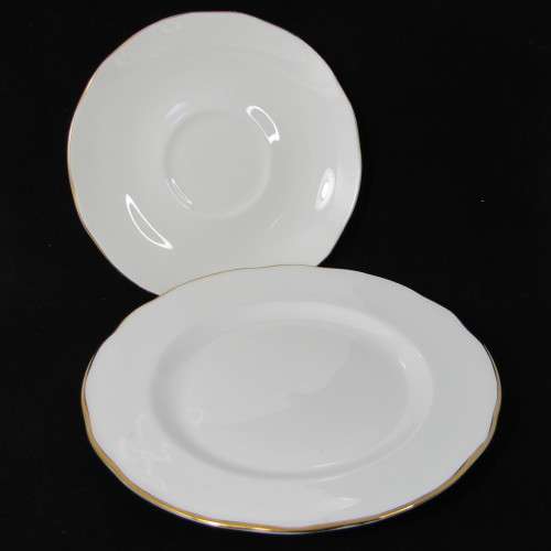 Duchess white and gold porcelain trio
