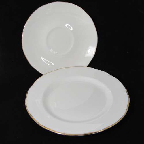 Duchess white and gold porcelain trio