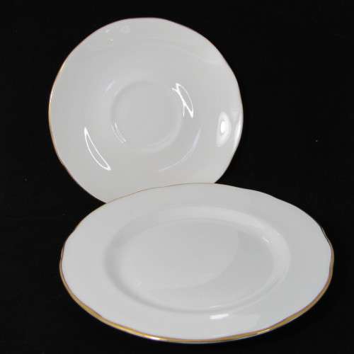 Duchess white and gold porcelain trio