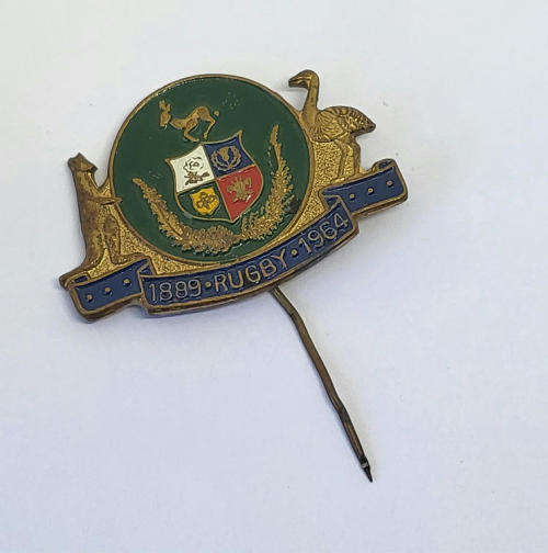 1964 Rugby commemorative pin badge - Springboks, Wallabies, Silver Ferns and Lions