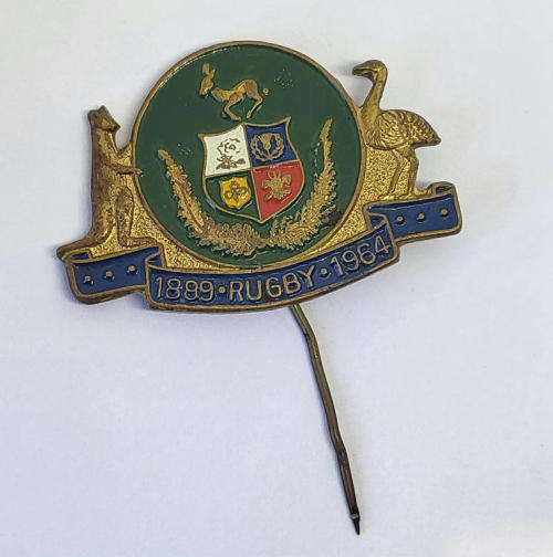 1964 Rugby commemorative pin badge - Springboks, Wallabies, Silver Ferns and Lions