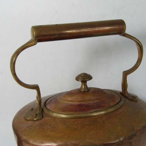19th Century Copper Kettle - Victorian - scarce oval lid