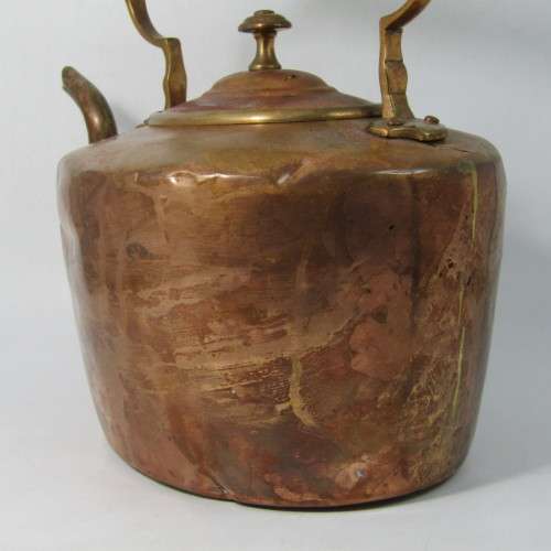 19th Century Copper Kettle - Victorian - scarce oval lid