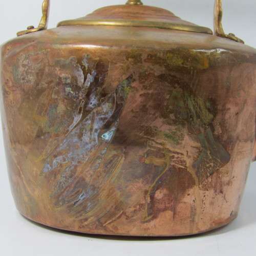 19th Century Copper Kettle - Victorian - scarce oval lid