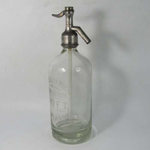 Antique Paradise Steam Mineral water Factory Newlands W. Kift glass soda dispenser