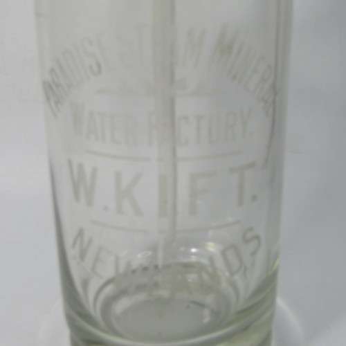 Antique Paradise Steam Mineral water Factory Newlands W. Kift glass soda dispenser