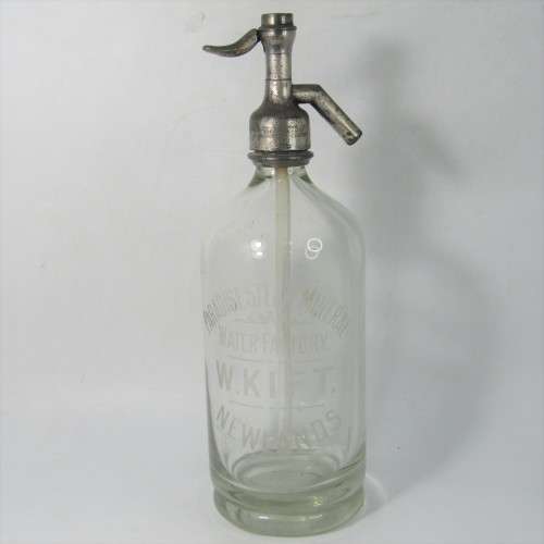 Antique Paradise Steam Mineral water Factory Newlands W. Kift glass soda dispenser