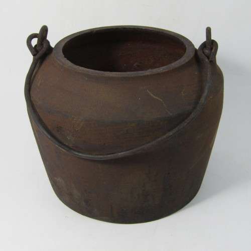 Antique Kenrich cast iron 1 pint glue pot with copper inner