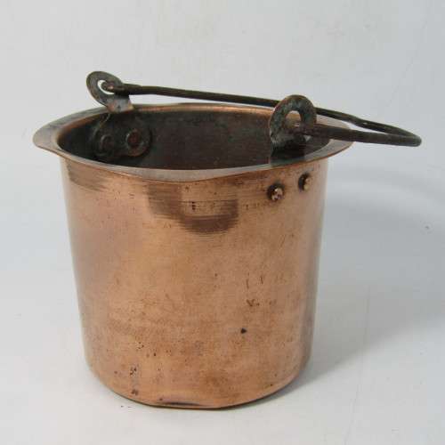 Antique Kenrich cast iron 1 pint glue pot with copper inner