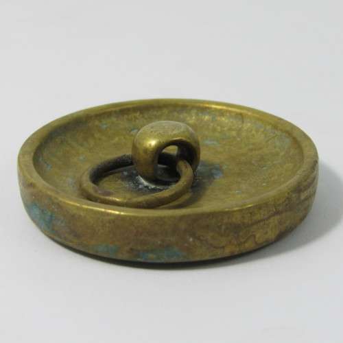 Antique yellow copper bath plug