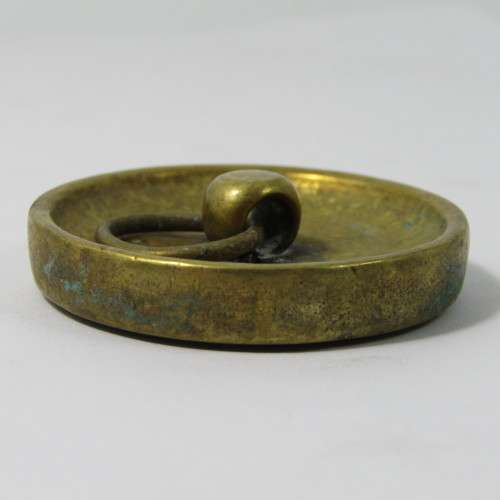 Antique yellow copper bath plug
