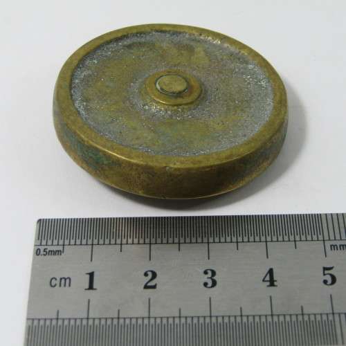 Antique yellow copper bath plug