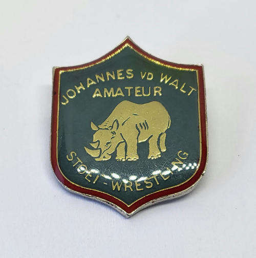 Johannes vd Walt Amateur stoei - Wrestling badge