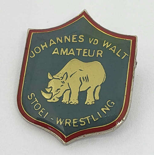 Johannes vd Walt Amateur stoei - Wrestling badge
