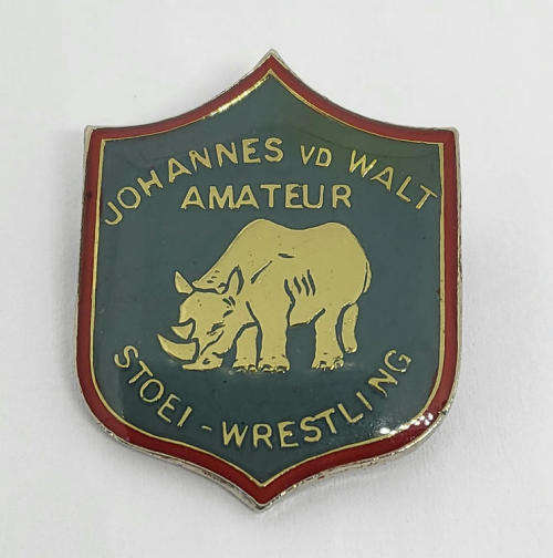 Johannes vd Walt Amateur stoei - Wrestling badge