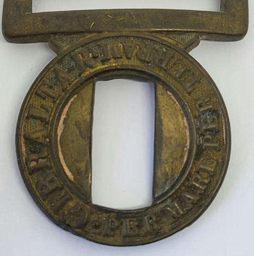 Victorian Royal Marines Gibraltar partial belt buckle