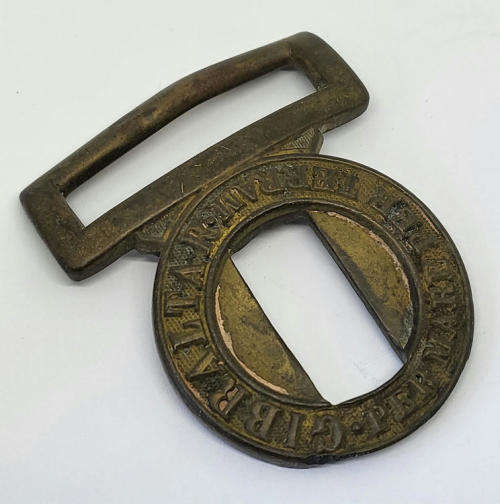 Victorian Royal Marines Gibraltar partial belt buckle