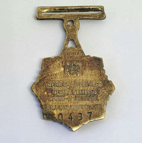 SA Prison Service Silver Officers Merit Miniature Medal