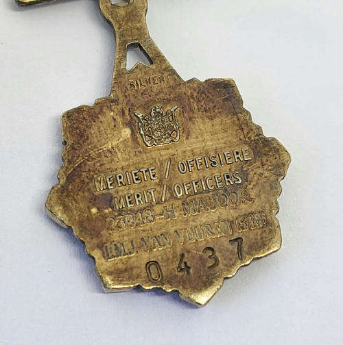 SA Prison Service Silver Officers Merit Miniature Medal
