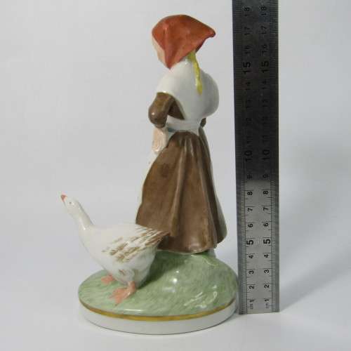 Royal Copenhagen vintage girl with duck figurine