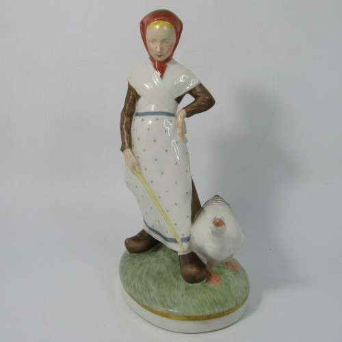Royal Copenhagen vintage girl with duck figurine