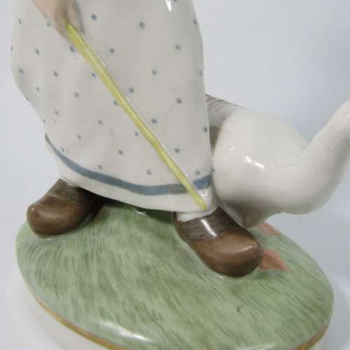 Royal Copenhagen vintage girl with duck figurine